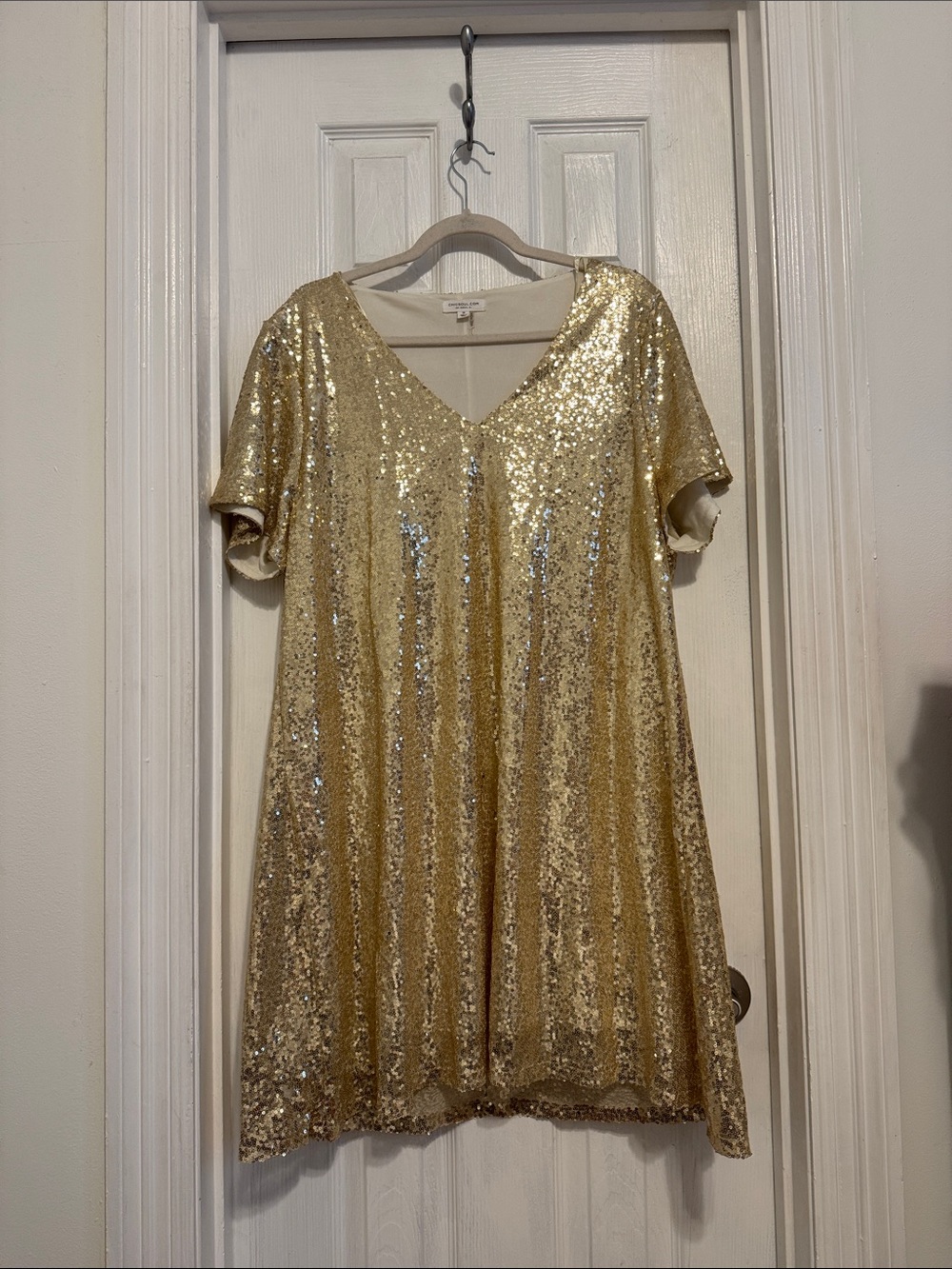 Gold Sparkly Sequin Dress